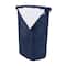 Mind Reader 60L Hamper Laundry Basket with Cutout Handles, Navy